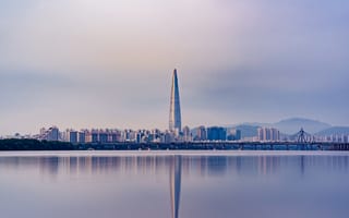 Картинка Сеул, Южная Корея, отражение, современная архитектура, город, небоскреб