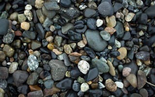 Картинка камни, вид сверху, разноцветные, пляж