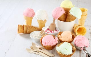 Картинка мороженое, еда, сладости, вафельный рожок