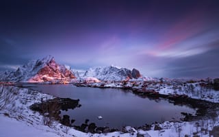 Картинка горы, природа, Норвегия, горы Норвегии, Лофотенские острова