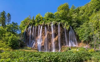 Картинка природа, Хорватия, водопады хорватия, деревья, природная хорватия, водопады, пейзажи