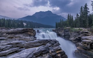Картинка Водопады Атабаска, Национальный парк Джаспер, Альберта