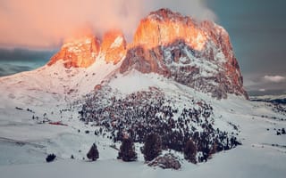 Картинка горы, пейзажи, природа, зима, снег на горах, снег