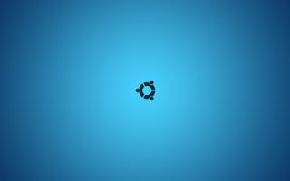 Картинка Linux, логотип, hi-tech, ubuntu, синий