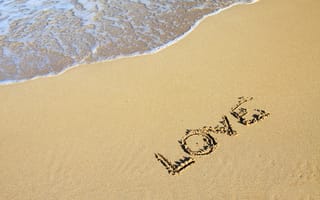 Картинка романтика, любовь, пляж, волна, побережье, окружающая природа, берег, вода, океан, линия, след, романтический, материал, песок, пейзажи, море, настроение, Валентина, почва