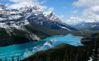 Картинка Peyto Lake, озеро, Canada, горы