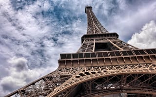 Картинка Эйфелева Башня, Париж, город, небо, Франция