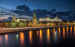Обои Москва, Россия, Москва река, Кремль