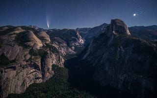 Картинка Йосемити, долина, природа, пейзажи, бесплатные изображения, горы
