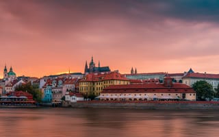 Картинка Чехия, Пражский Град, рассвет