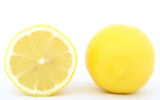 Картинка цитрус, лимон, в разрезе, еда, половина