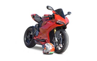 Картинка байк, транспорт, шлем, корс, Ducati, мотоспорт, красный мотоцикл, мотоциклы