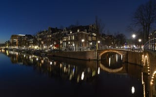 Картинка Amsterdam, столица и крупнейший город Нидерландов, Расположен в провинции Северная Голландия, Нидерланды, панорама, Амстердам, Голландия