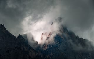 Картинка горы, туман, пейзажи, утро, природа
