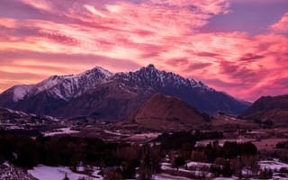 Картинка горы, снег на горах, фотографии на телефон, восход солнца, природа, пейзажи