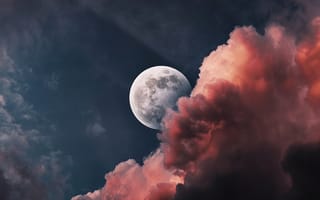 Картинка луна, небо, Digital Universe, космос, 