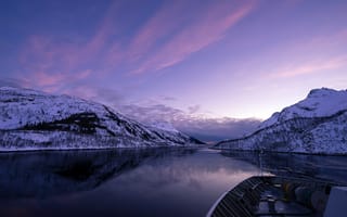 Картинка Лофотенские острова, архипелаг, снег, svolvaer, пейзажи, норвегия