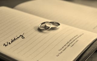 Картинка романтика, обручальные кольца, любовь, разное, письмо, дата свадьбы, брак, свадебные