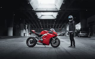 Картинка Ducati, мотоциклы, спортбайк, красный мотоцикл