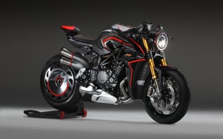 Картинка вид сбоку, спортивный мотоцикл, мотоциклы, черный, mv agusta rush 1000