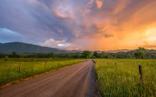 Картинка Грейт-Смоки-Национальный парк, пейзаж, дорога