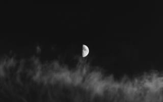 Картинка луна, ночь, фотографии, пейзажи