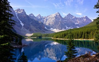 Картинка Канада, Озеро Морейн, скалы