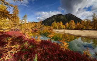 Картинка озеро, осень, природа, пейзажи
