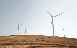 Картинка поле, степь, альтернативная энергия, ветряк, энергии, ветряная мельница, мельница, генератор, простой, ветряная электростанция, ветер, машина, пастбище, пейзажи