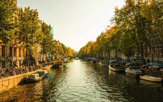 Картинка лодка, канал, бесплатные изображения, октябрь, корабли и лодки, Нидерланды