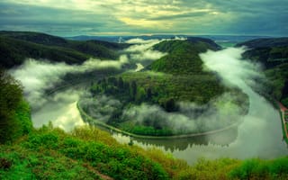 Картинка Красивая река в Германии Саар