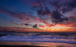 Картинка пляж, море, закат, горизонт, пейзажи, океан, берег, красное небо утром, рассвет, волна, побережье, атмосфера, облако, сумрак, ветровая волна, вода, вечер, утро, послесвечение, восход солнца, метеорологическое явление, небо