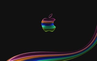 Картинка яблоко, компьютер, hi-tech, художник, логотип, цифровое искусство, произведение искусства
