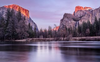 Картинка Йосемити, природа, пейзажи, озеро, скалы, отражения
