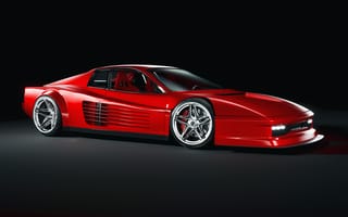 Картинка ferrari testarossa, красные суперкары, вид сбоку, красная машина, машины