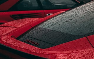 Картинка Ferrari, машины, капли, дождь