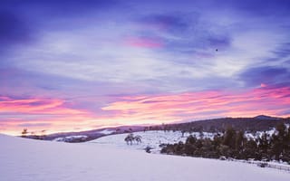 Картинка горы, восход солнца, пейзаж, природа, пейзажи, снег