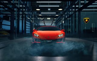 Картинка Lamborghini Huracan, Ламборгини, оранжевая машина, машины