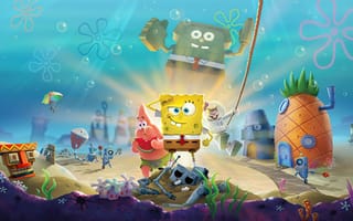 Картинка игры, игры для PS4, SpongeBob SquarePants Battle For Bikini Bottom Rehydrated, мультфильмы, игры для Xbox