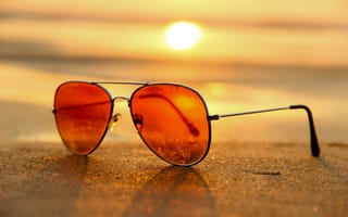 Картинка солнцезащитные очки, солнечный свет, разное, пляж