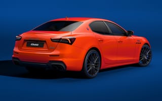 Картинка 2022, Maserati Ghibli, синий, спортивный автомобиль, машины, maserati ghibli ftributo, оранжевая машина