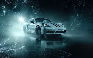 Картинка Porsche Cayman, Porsche, машины, Behance, автомобили 2021 года