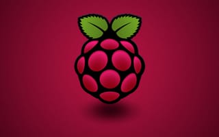 Картинка raspberry pi, компьютер, малина, логотип, минимализм