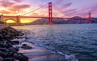 Картинка золотые ворота, мост, пейзажи, Сан-Франциско, город, мир