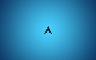 Картинка логотип, минимальное искусство, hi-tech, синий, arch linux
