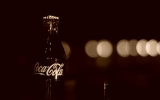 Картинка кока-кола, напитки, темный, стекло
