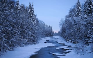 Картинка Финляндия, зима, сугробы, снег