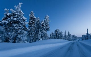 Картинка Финляндия, зима, сугробы, снег