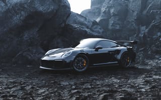 Картинка Porsche, машины, купе, черная машина