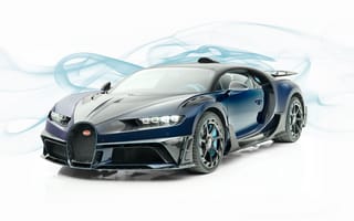 Картинка Bugatti, автомобили 2019 года, машины, синяя машина, вид спереди
